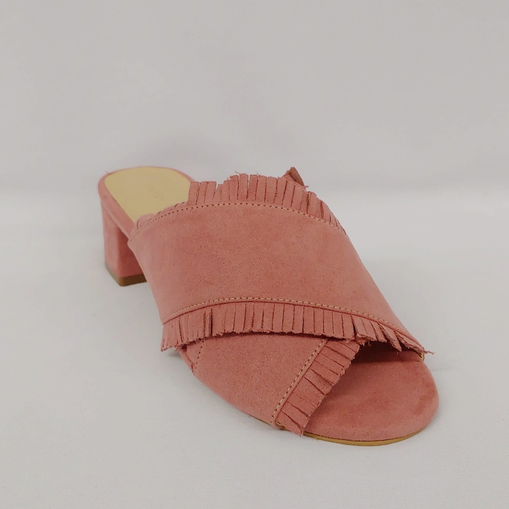 Mauve Pink Slip-On Short Heels